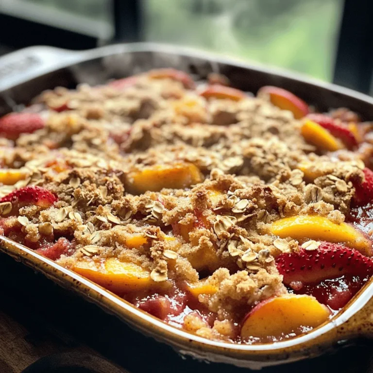 As the warm sun begins to shine and the days stretch longer, there's something inherently delightful about indulging in seasonal fruit desserts. The Sweet Sunshine Strawberry Peach Crisp is a perfect embodiment of summer, showcasing the vibrant flavors of fresh strawberries and peaches in a comforting, crisp dessert. This recipe captures the essence of summer, transforming simple ingredients into a delectable treat that warms the heart and delights the palate.