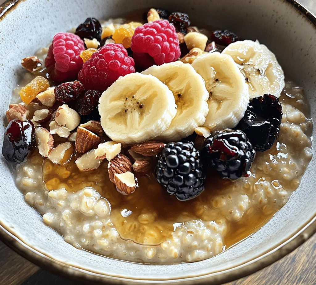 In recent years, barley has surged in popularity not just as a staple grain but as a nutritional powerhouse that elevates the breakfast experience. Once overshadowed by other grains, barley is now celebrated for its health benefits and versatility in the kitchen. Among the many delightful ways to enjoy this ancient grain, <strong>Creamy Barley Porridge Delight</strong> stands out as a wholesome and comforting breakfast option.” /></p>
</p>
<h3>Incorporating Flavors: Tips for Blending Milk, Sweeteners, and Spices</h3>
</p>
<p>To create an irresistible Creamy Barley Porridge Delight, the right combination of flavors is essential. Start by choosing your milk base. Whether you prefer cow’s milk, almond milk, oat milk, or coconut milk, each option brings its unique taste and creaminess to the dish.</p>
</p>
<p><strong>Sweeteners</strong> play a significant role in enhancing the natural flavors of the barley. Consider using honey, maple syrup, agave nectar, or brown sugar to sweeten the porridge. Start with a small amount, around one to two tablespoons, and adjust to your taste. For a healthier option, you might also try mashed ripe bananas or unsweetened applesauce, which not only sweetens but adds a creamy texture as well.</p>
</p>
<p><strong>Spices</strong> can elevate your porridge from ordinary to extraordinary. Cinnamon is a classic addition, lending warmth and comforting notes. Nutmeg, cardamom, or vanilla extract can also add depth. Start with a pinch of spice and increase gradually; you can always add more, but it’s hard to take back once it’s in!</p>
</p>
<p>Finally, consider adding a hint of citrus zest, such as lemon or orange. A teaspoon of zest can brighten the dish and complement the sweetness of your chosen sweetener beautifully.</p>
</p>
<h3>The Final Touches: Achieving the Desired Creaminess and Thickness</h3>
</p>
<p>The key to a perfect Creamy Barley Porridge lies in the cooking process. To achieve the desired creaminess, keep an eye on the liquid-to-barley ratio. For a thicker porridge, use less liquid; for a creamier consistency, add more. The typical ratio is about 1 cup of barley to 3 cups of liquid, but feel free to adjust based on your preference.</p>
</p>
<p>As the porridge cooks, stir frequently. This not only prevents sticking but also helps release the starches from the barley, contributing to that luxurious creamy texture. If the porridge becomes too thick, simply stir in a splash of additional milk until you reach your desired consistency.</p>
</p>
<p>Once your porridge is cooked, let it rest for a couple of minutes off the heat. This resting time allows it to thicken further and the flavors to meld.</p>
</p>
<h3>Servings and Variations of Creamy Barley Porridge</h3>
</p>
<p><strong>Suggestions on Serving Sizes and Portion Control</strong></p>
</p>
<p>When it comes to serving sizes, each batch of Creamy Barley Porridge typically serves about four people. A standard serving size is about 1 cup. This dish is not only hearty but also filling, making it a great option for breakfast. If you’re serving it as a side or part of a larger meal, consider reducing the portion to about half a cup.</p>
</p>
<p><strong>Creative Variations to Customize the Porridge</strong></p>
</p>
<p>Barley porridge is incredibly versatile, allowing for numerous variations to suit your taste.</p>
</p>
<p>– <strong>Alternative Toppings</strong>: Fresh fruits such as sliced bananas, berries, or diced apples can add natural sweetness and vibrant color. Nuts, like almonds, walnuts, or pecans, provide a satisfying crunch. Seeds such as chia or flaxseeds are wonderful for added nutrition and texture.</p>
</p>
<p>– <strong>Flavor Additions</strong>: Don’t hesitate to experiment with spices or citrus zest. For instance, adding a teaspoon of ginger can bring a refreshing kick, while a sprinkle of cocoa powder can turn your porridge into a delightful chocolatey treat.</p>
</p>
<p>– <strong>Seasonal Variations</strong>: Adapt your porridge based on seasonal availability. In the fall, try adding pumpkin puree and spices like allspice or ginger for a cozy autumnal twist. During summer, top with grilled peaches and a dollop of yogurt for a refreshing finish.</p>
</p>
<h3>The Versatility of Barley Porridge: Breakfast and Beyond</h3>
</p>
<p>While Creamy Barley Porridge is a fantastic breakfast option, its versatility extends beyond the morning meal.</p>
</p>
<p><strong>Discussing the Potential of Barley Porridge as a Meal for Any Time of Day</strong></p>
</p>
<p>Consider barley porridge for lunch or dinner, particularly in savory applications. Imagine a bowl of barley porridge topped with sautéed spinach, poached eggs, and a drizzle of olive oil for a satisfying lunch. Adding roasted vegetables and feta cheese can turn it into a wholesome dinner option.</p>
</p>
<p><strong>Exploring Savory Versions of Barley Porridge for Lunch or Dinner</strong></p>
</p>
<p>To create a savory barley porridge, simply omit the sweeteners and spices used in the sweet version. Instead, incorporate vegetable broth for cooking the barley. Add herbs such as thyme or rosemary, along with sautéed onions and garlic for flavor. Finish with a sprinkle of cheese or a dollop of yogurt for creaminess and protein.</p>
</p>
<p><strong>Tips for Meal Prepping Barley Porridge for Quick Breakfasts During Busy Mornings</strong></p>
</p>
<p>Meal prepping is a smart way to ensure that you have healthy options ready for busy mornings. Cook a large batch of barley porridge, then divide it into individual servings in airtight containers. Store these in the refrigerator for up to five days. In the morning, simply reheat with a splash of milk or water, and add your favorite toppings for a quick and nutritious breakfast.</p>
</p>
<h3>Health Benefits of Creamy Barley Porridge</h3>
</p>
<p>Creamy Barley Porridge is not only delicious but also packed with health benefits.</p>
</p>
<p><strong>In-depth Analysis of the Health Benefits Associated with Each Ingredient</strong></p>
</p>
<p>– <strong>Barley</strong> is a whole grain that is high in fiber, which aids in digestion and helps maintain steady blood sugar levels. It is also a good source of vitamins and minerals such as B vitamins, iron, and magnesium, contributing to overall energy and health.</p>
</p>
<p>– <strong>Milk</strong> provides essential calcium and protein, crucial for bone health and muscle maintenance. If you opt for plant-based milk, look for fortified versions that offer similar benefits.</p>
</p>
<p>– <strong>Fruits and nuts</strong> add vitamins, antioxidants, and healthy fats, further enhancing the nutritional profile of your porridge.</p>
</p>
<p><strong>Discussion of Barley’s Role in a Balanced Diet and Its Impact on Overall Wellness</strong></p>
</p>
<p>Incorporating barley into your diet can help lower cholesterol levels, reduce the risk of heart disease, and promote a healthy digestive system. Its low glycemic index makes it an excellent choice for those managing diabetes or looking to maintain a healthy weight.</p>
</p>
<p><strong>Addressing Common Dietary Concerns: Gluten-Free Options for Those with Sensitivities</strong></p>
</p>
<p>It’s important to note that barley contains gluten, making it unsuitable for individuals with celiac disease or gluten sensitivity. For a gluten-free alternative, consider substituting barley with quinoa or oats (certified gluten-free). Both options offer a similar creamy texture while being naturally gluten-free.</p>
</p>
<h3>Conclusion</h3>
</p>
<p>In summary, Creamy Barley Porridge Delight is a simple yet nourishing breakfast alternative that offers numerous health benefits and customization options. With its rich flavor profile and creamy texture, it can easily be adapted to suit your dietary preferences and seasonal ingredients.</p>
</p>
<p>By experimenting with various toppings, spices, and serving options, you can enjoy this delightful dish not just for breakfast, but at any time of the day. The versatility of barley porridge makes it a fantastic addition to a balanced diet, encouraging the incorporation of whole grains into your meals.</p>
</p>
<p>So, why not give this comforting and wholesome dish a try? Discover the joy of creating your own variations, and enjoy the myriad benefits that come from nourishing your body with wholesome ingredients like barley. Remember, a healthy diet need not be boring—it can be a delightful adventure of flavors and textures!</p>
<div id=