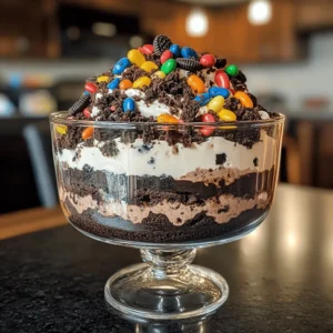 Oreo Dirt Cake is a delightful dessert that brings a sense of nostalgia and playful joy to any gathering. This fun and easy-to-make treat has become a beloved staple in many households, transcending generations and appealing to both children and adults alike. With its unique combination of flavors and textures, Oreo Dirt Cake stands out not only for its delicious taste but also for its visually striking presentation, often garnished with gummy worms and crushed Oreo cookies to mimic the look of actual dirt.