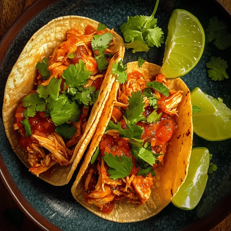 Chicken Tinga Tacos are a delightful and vibrant dish that embodies the essence of Mexican cuisine. Originating from the Puebla region, Chicken Tinga is a traditional dish made from shredded chicken cooked in a flavorful, smoky sauce. The combination of tender chicken, aromatic spices, and the rich essence of tomatoes creates a mouthwatering experience that is hard to resist. Tacos, being a staple in Mexican culture, serve as the perfect vehicle for this bold and savory filling, making Chicken Tinga Tacos a must-try for anyone looking to explore the depths of authentic Mexican flavors.