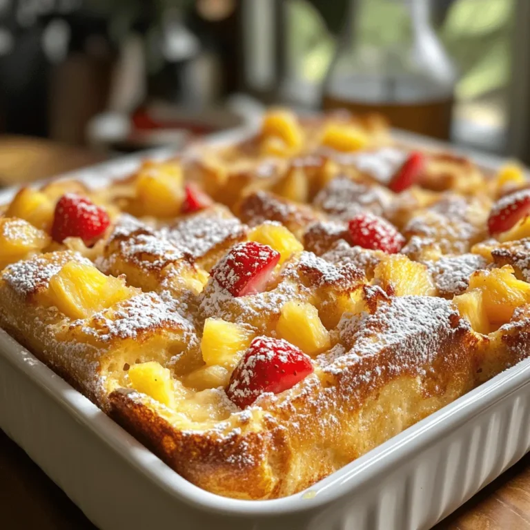 Breakfast is widely regarded as the most important meal of the day, and for good reason. It fuels our bodies and sets the tone for the hours ahead. Yet, in the hustle and bustle of modern life, many of us find ourselves reaching for quick, uninspired meals. However, there’s something undeniably joyous about indulging in a special breakfast treat, and few options can match the delight of a beautifully prepared French toast bake. Enter the Sweet Hawaiian Roll French Toast Bake—a dish that transforms traditional French toast into a festive and delicious experience.