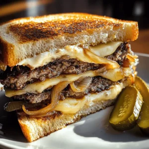 The classic patty melt is a beloved comfort food that has stood the test of time. Its comforting essence combines the heartiness of a burger with the cozy charm of a grilled cheese sandwich, creating an irresistible treat that delights the senses. Imagine a juicy beef patty nestled between two slices of crispy rye bread, layered with sweet, caramelized onions and gooey Swiss cheese. Each bite delivers a satisfying crunch followed by a burst of rich, savory flavors that can transport you back to your favorite diner or family kitchen.