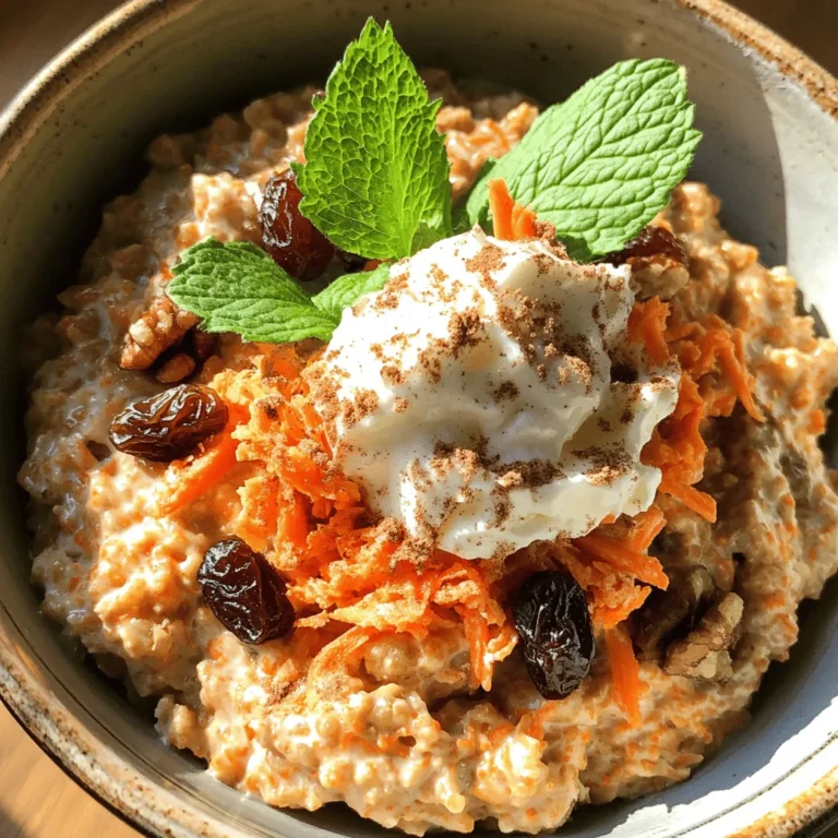 Sharing the joys of a healthy breakfast can transform your morning routine, and what better way to do it than with a bowl of Carrot Cake Oatmeal Delight? This recipe combines the nutritious goodness of oats and carrots with the warm, comforting flavors of traditional carrot cake. It’s not only a quick and easy dish to prepare, but also a delightful way to start your day with a burst of flavor and energy.